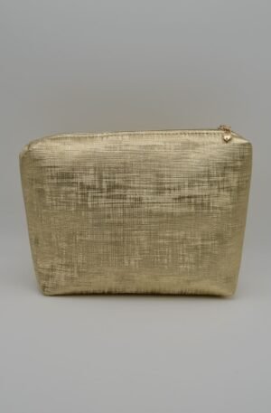 Pochette graphique dorée fond blanc