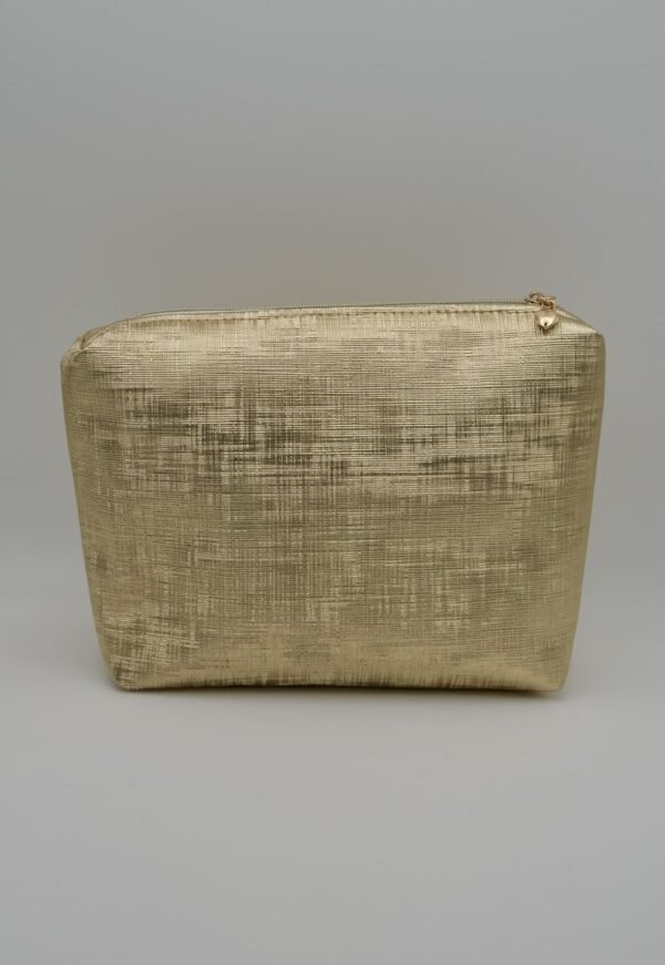 Pochette graphique dorée fond blanc