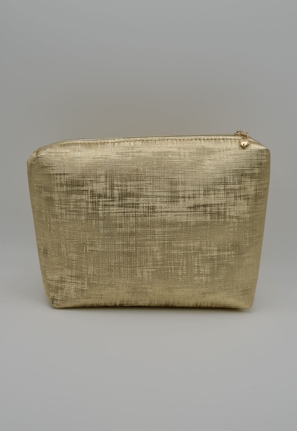 Pochette graphique dorée fond blanc