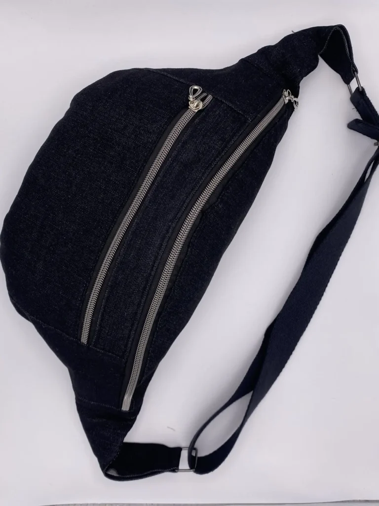 sac banane jean noir taille M