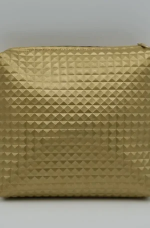 Pochette Simili Cuir Carrée Dorée – Image 2