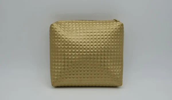 Pochette Simili Cuir Carrée Dorée – Image 2