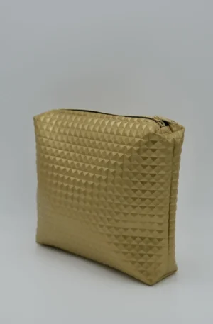 Pochette Simili Cuir Carrée Dorée – Image 3