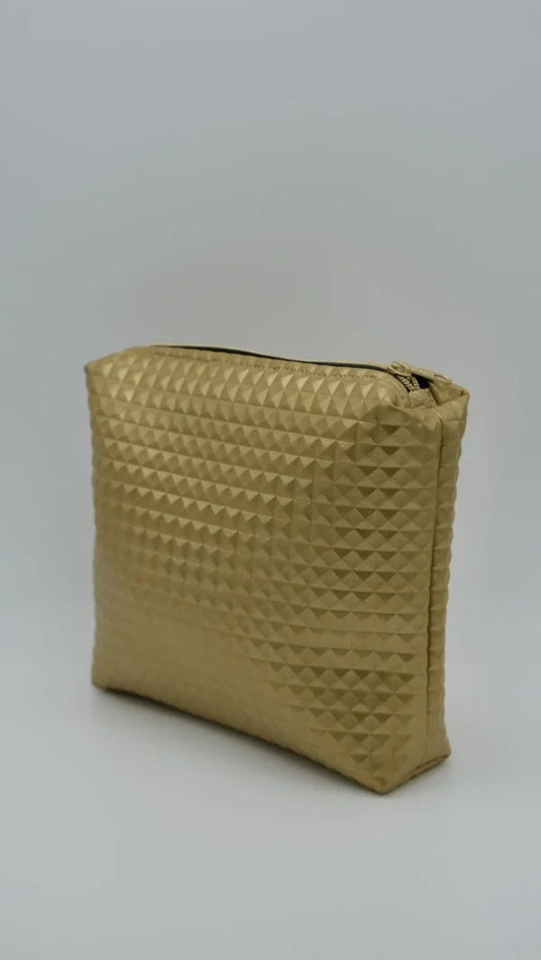 Pochette Simili Cuir Carrée Dorée – Image 3