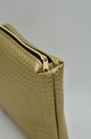 Pochette Simili Cuir Carrée Dorée – Image 4