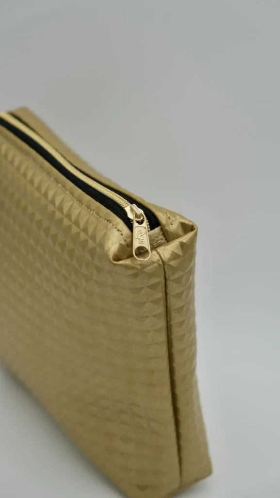 Pochette Simili Cuir Carrée Dorée