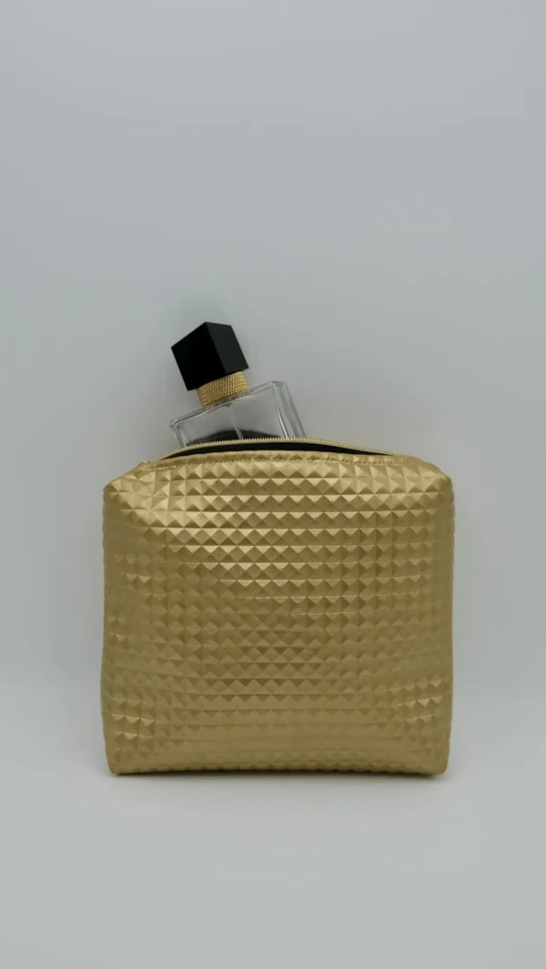 Pochette Simili Cuir Carrée Dorée – Image 6