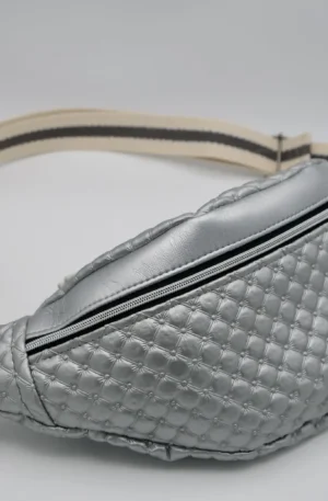 Sac Banane Simili Argent Capitons relief – Image 2