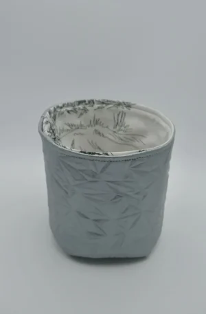 Panière Simili strié argent – Image 2