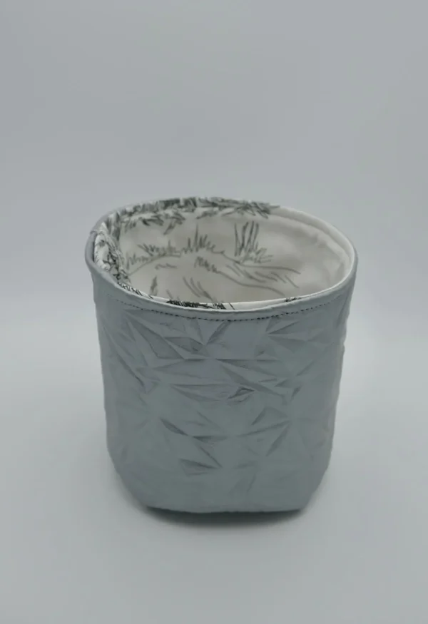 Panière Simili strié argent – Image 2