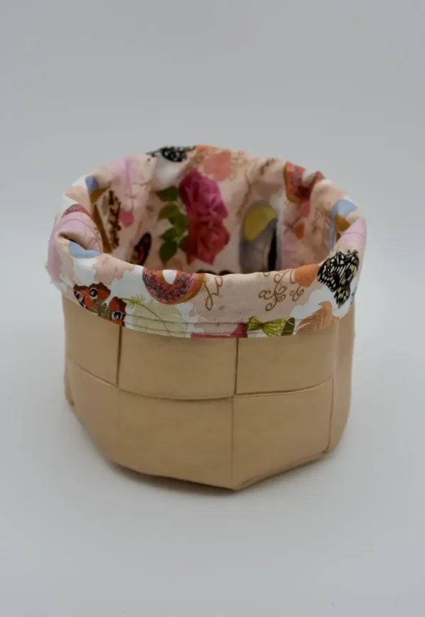 Panière Simili dorée carrée doublure coton suisse love gateau