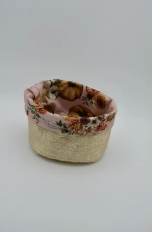 Panière Petit Modèle en Simili Cuir graphique doré doublure coton suisse