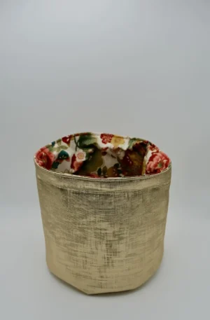 Panière Simili tissu japonais ton rosé – Image 4
