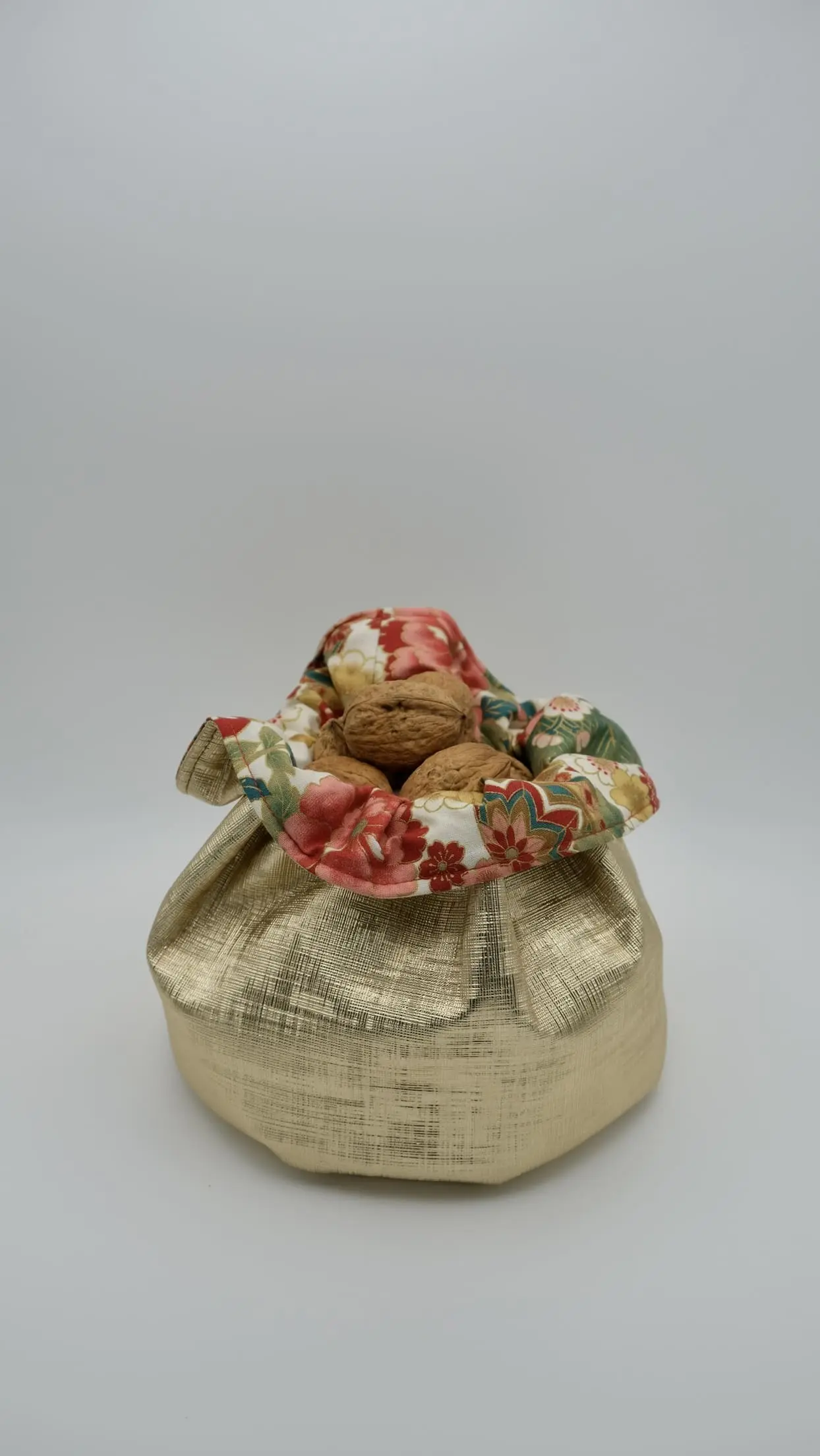 Panière Simili tissu japonais ton rosé – Image 5