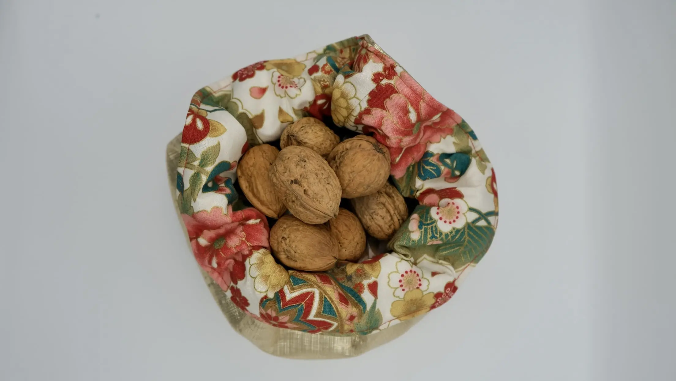 Panière Simili tissu japonais ton rosé – Image 6