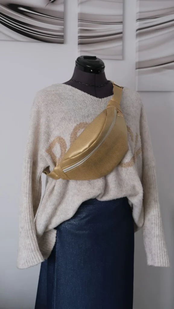 Sac Banane Simili Uni doré