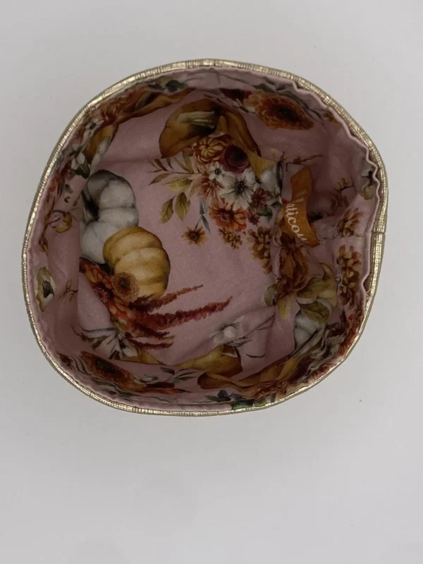 petit modèle panière simili doré doublée coton suisse rosé