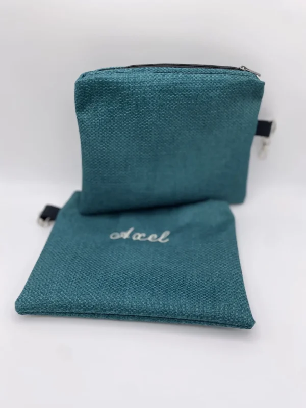 pochette rangement verte