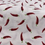 COTON BLANC PIMENTS ROUGES