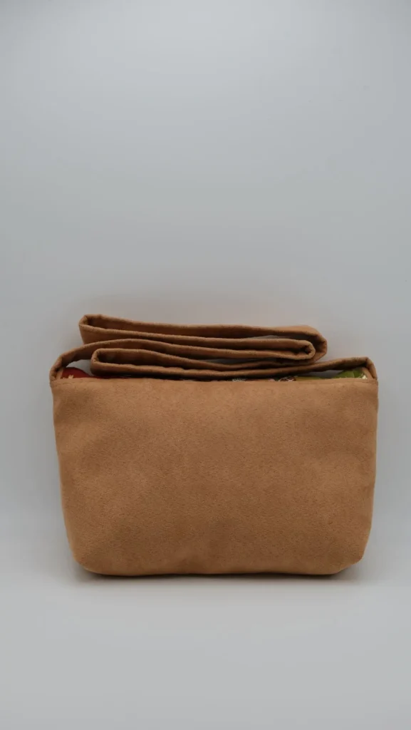 Sac Rabat petit modèle en tissu japonais ton rouge, pièce Unique