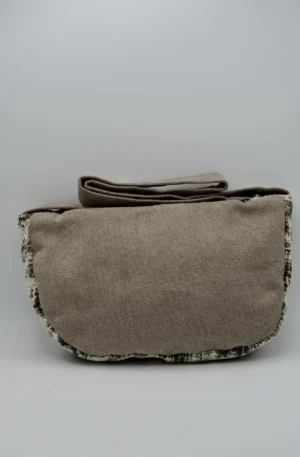 Sac à rabat marron beige – Image 2