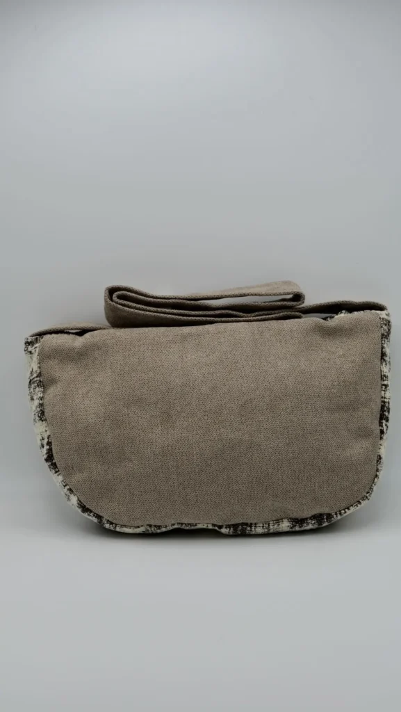 Sac à rabat marron beige