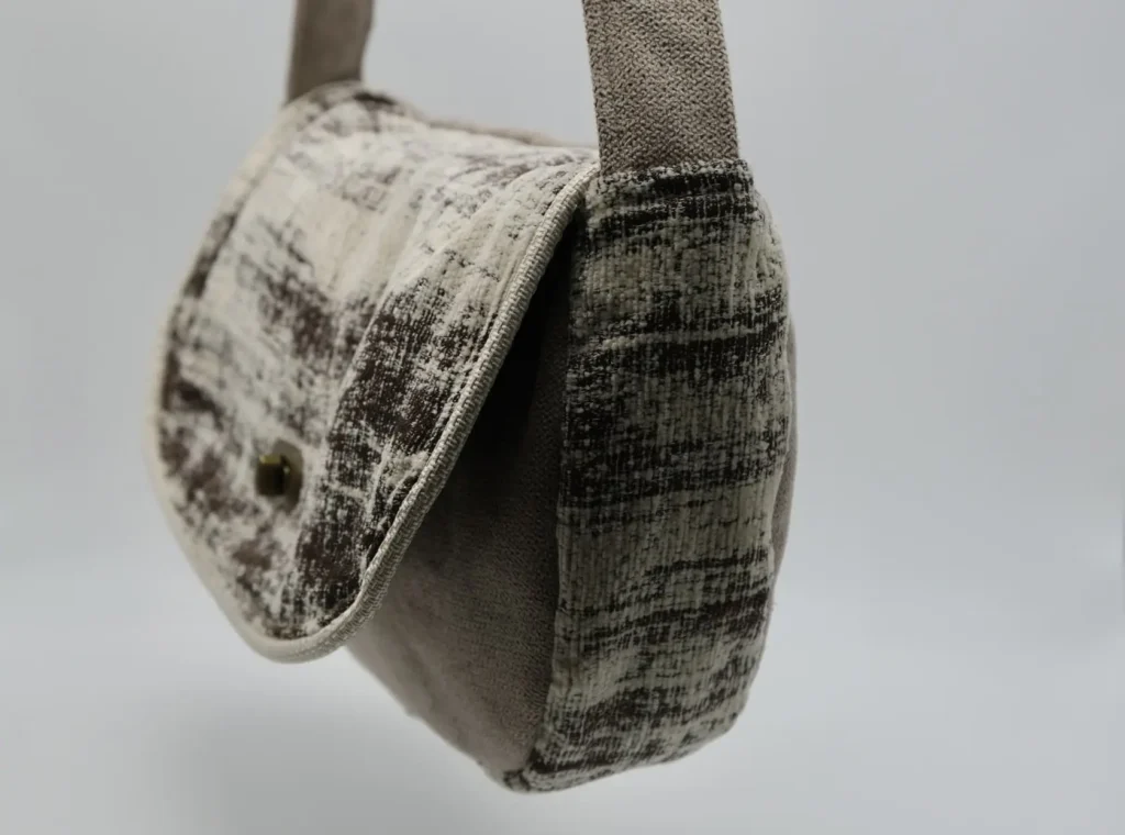 Sac à rabat marron beige