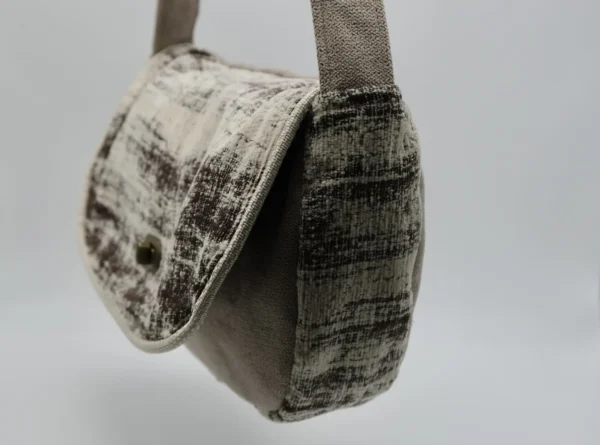 Sac à rabat marron beige – Image 3