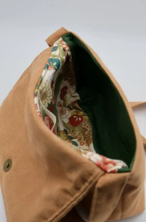 Sac Rabat petit modèle en tissu japonais ton rosé, pièce Unique – Image 7