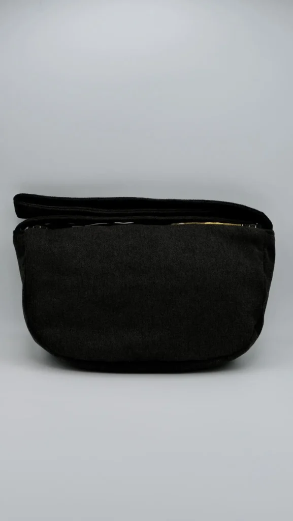 Sac à rabat Noir & Jacquard Visages