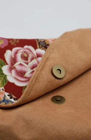 Sac Rabat petit modèle en tissu japonais ton rouge, pièce Unique – Image 5