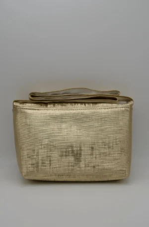 Sac Rabat petit modèle en simili graphique doré – Image 2