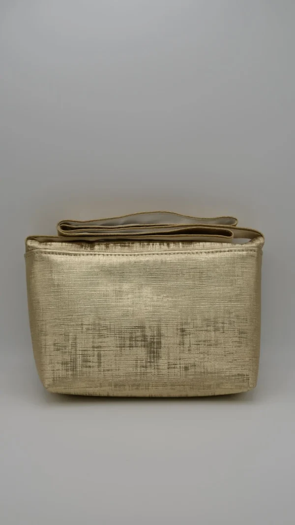 Sac Rabat petit modèle en simili graphique doré – Image 2