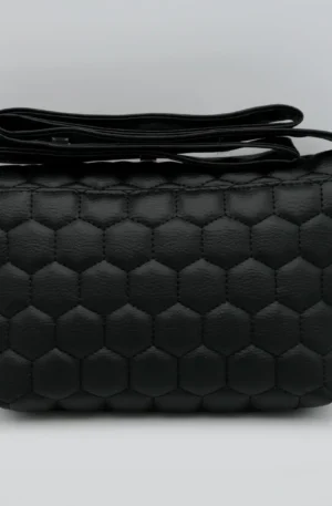 Sac Rabat petit modèle en simili cuir noir relief – Image 2