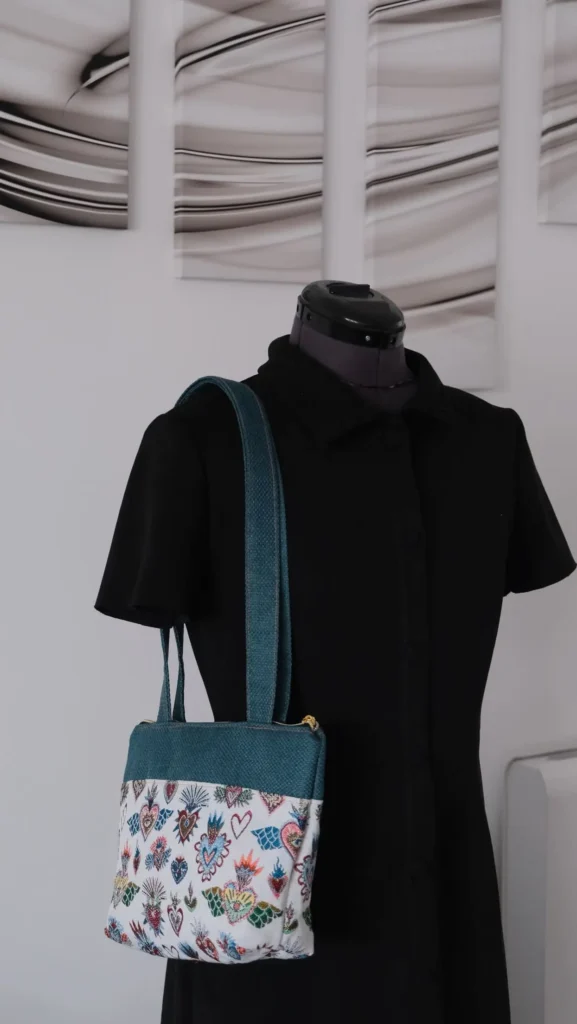 Sac Zippé Jacquard Français petit modèle