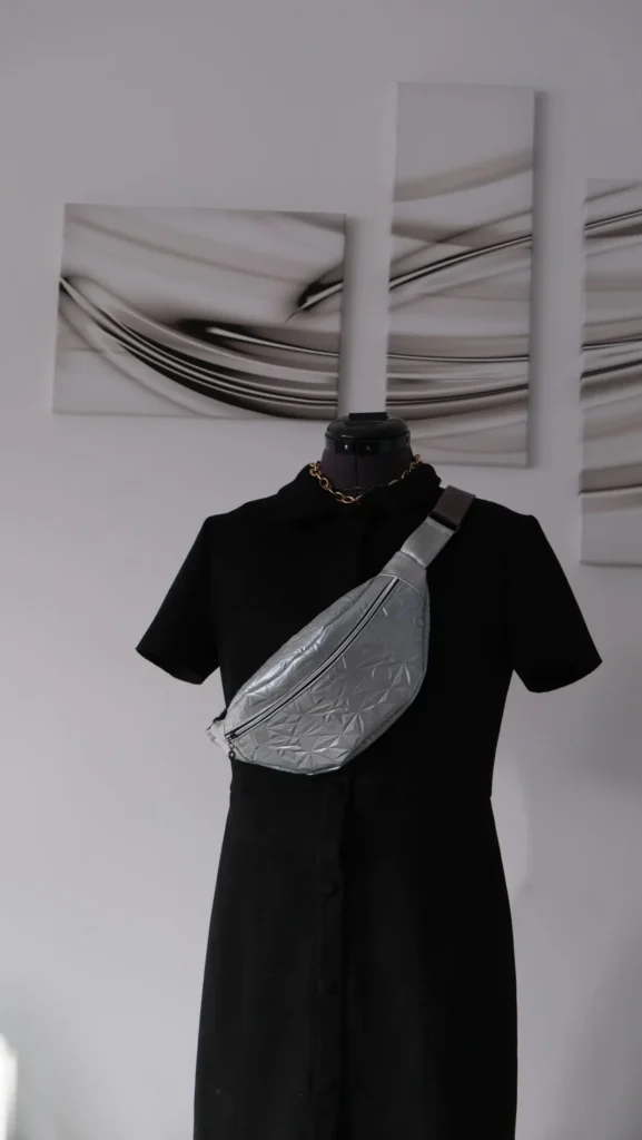 Sac Banane Simili Strié Graphique