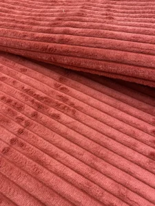 Velours orange grosses cotes