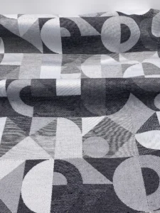 Jacquard design noir gris et blanc
