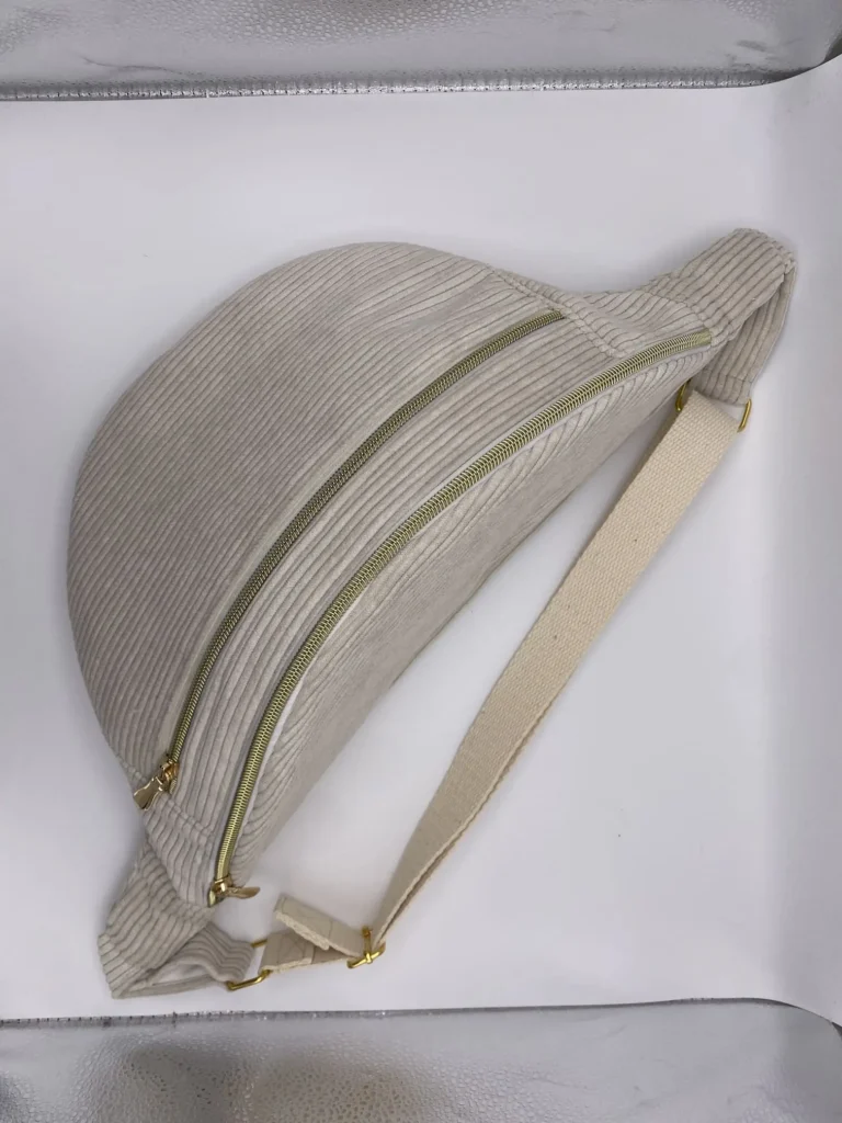 sac banane velours beige grande taille