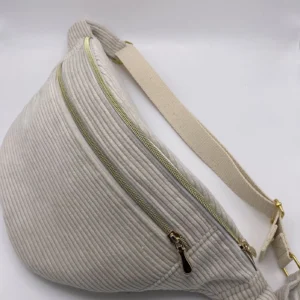 sac banane velours beige grande taille