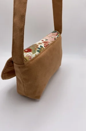 Sac Rabat petit modèle en tissu japonais ton rosé, pièce Unique – Image 4