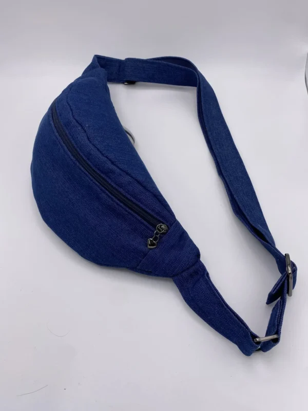 Sac Banane réglable en Jean Bleu Petite Taille (Zipp bleu)