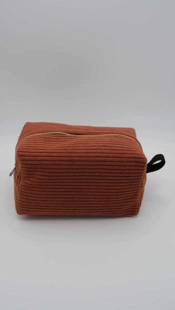 Trousse Modèle Midi, en velours orange