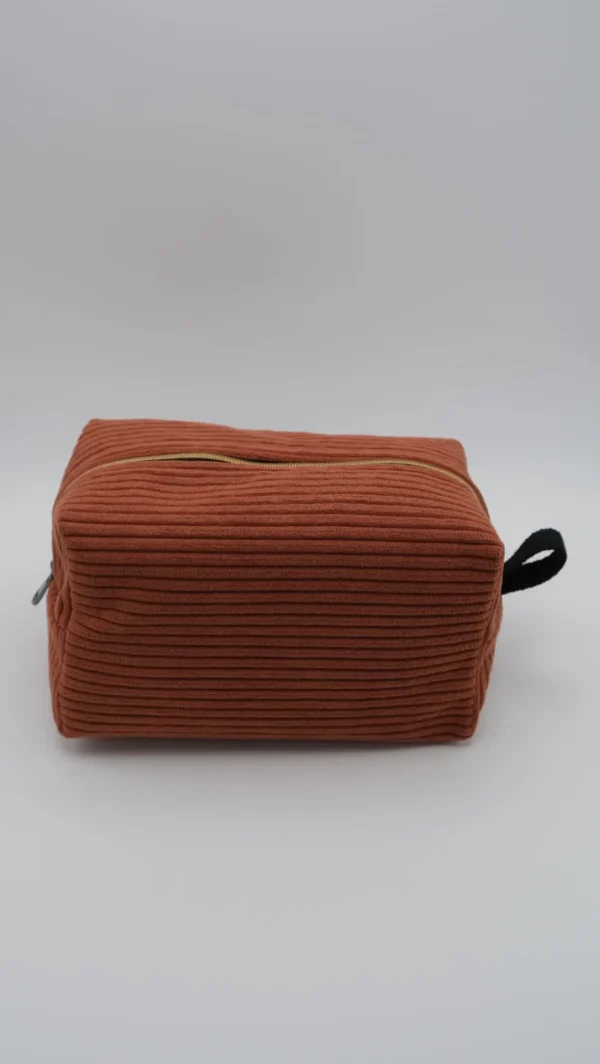 Trousse Modèle Midi, en velours orange