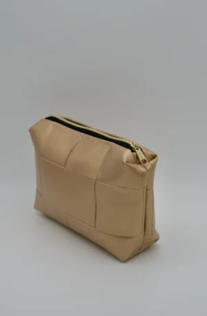 Pochette Simili Cuir Carrée dorée petit modèle – Image 2