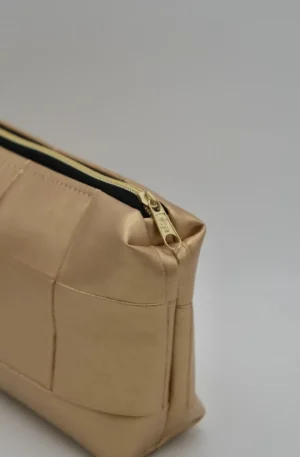 Pochette Simili Cuir Carrée dorée petit modèle – Image 3