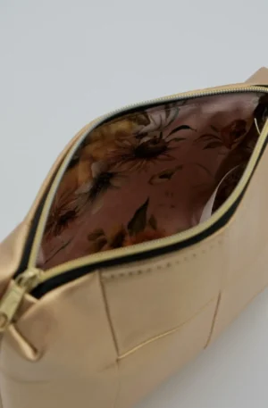 Pochette Simili Cuir Carrée dorée petit modèle – Image 4