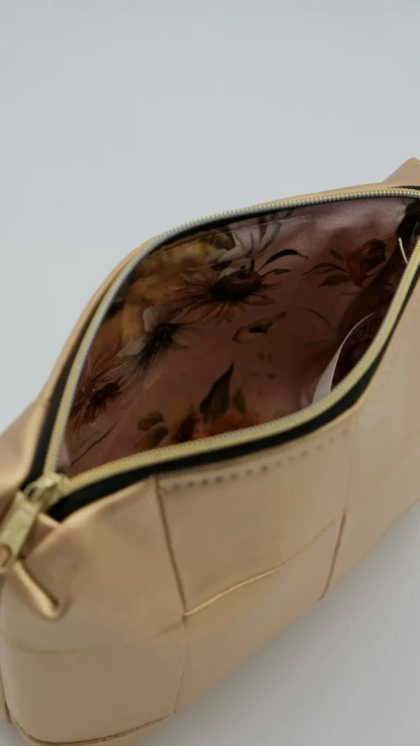 Pochette Simili Cuir Carrée dorée petit modèle