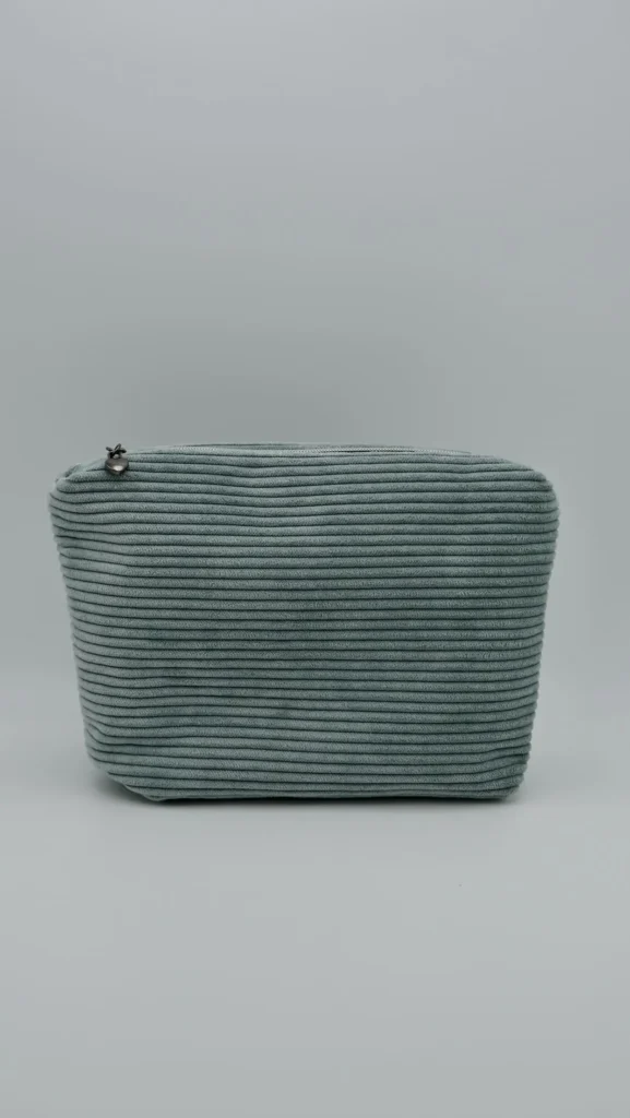 Pochette velours vert d eau