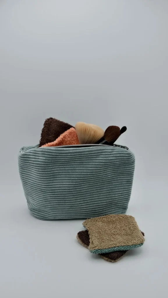 Pochette Velours vert d'eau